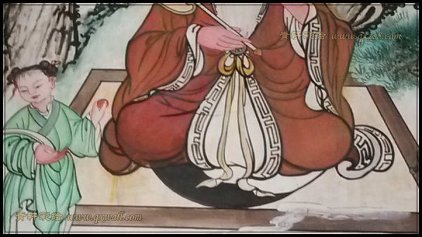 長沙墻繪天尊局部