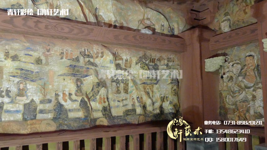 寺廟壁畫現(xiàn)場