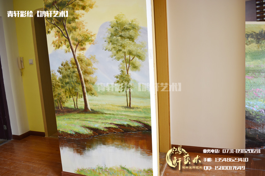 玄關(guān)墻繪作品