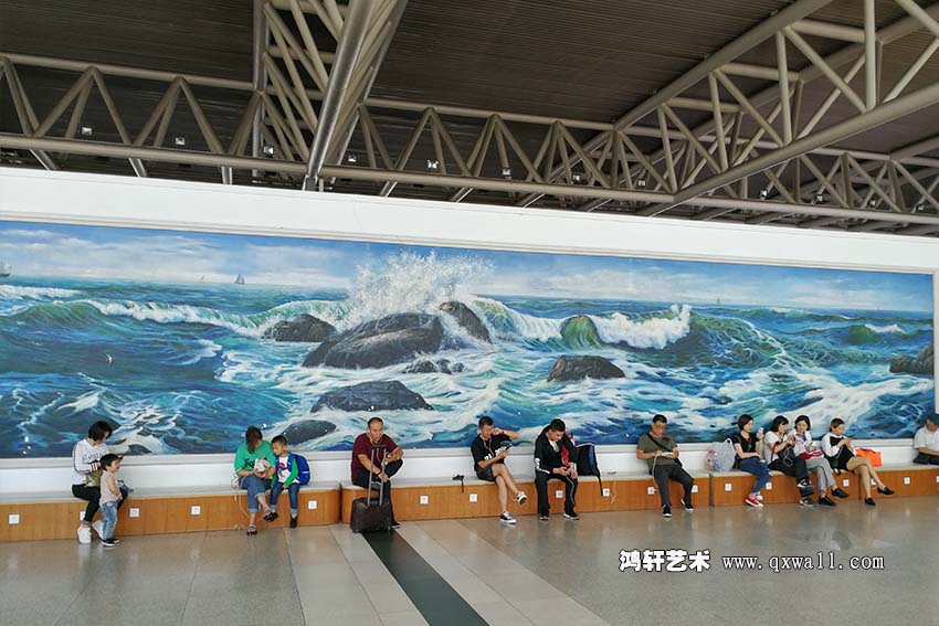 圖一機(jī)場(chǎng)墻繪